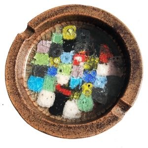 Bitossi Italy Raymor Ceramic Ashtray Fritte MCM Mid Century Modern Aldo Londi